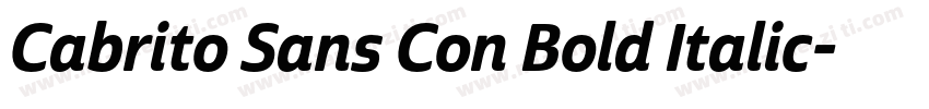 Cabrito Sans Con Bold Italic字体转换